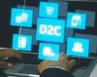 Digital marketing strategy for D2C brands in India with e-commerce and audience icons
